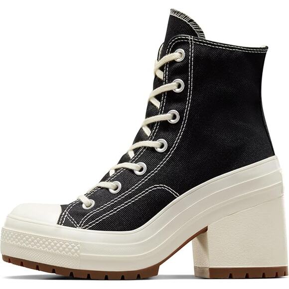 NEW Converse Chuck 70 De Luxe Heel Sneakers Black/White Women’s 10 A05347C - Picture 3 of 8